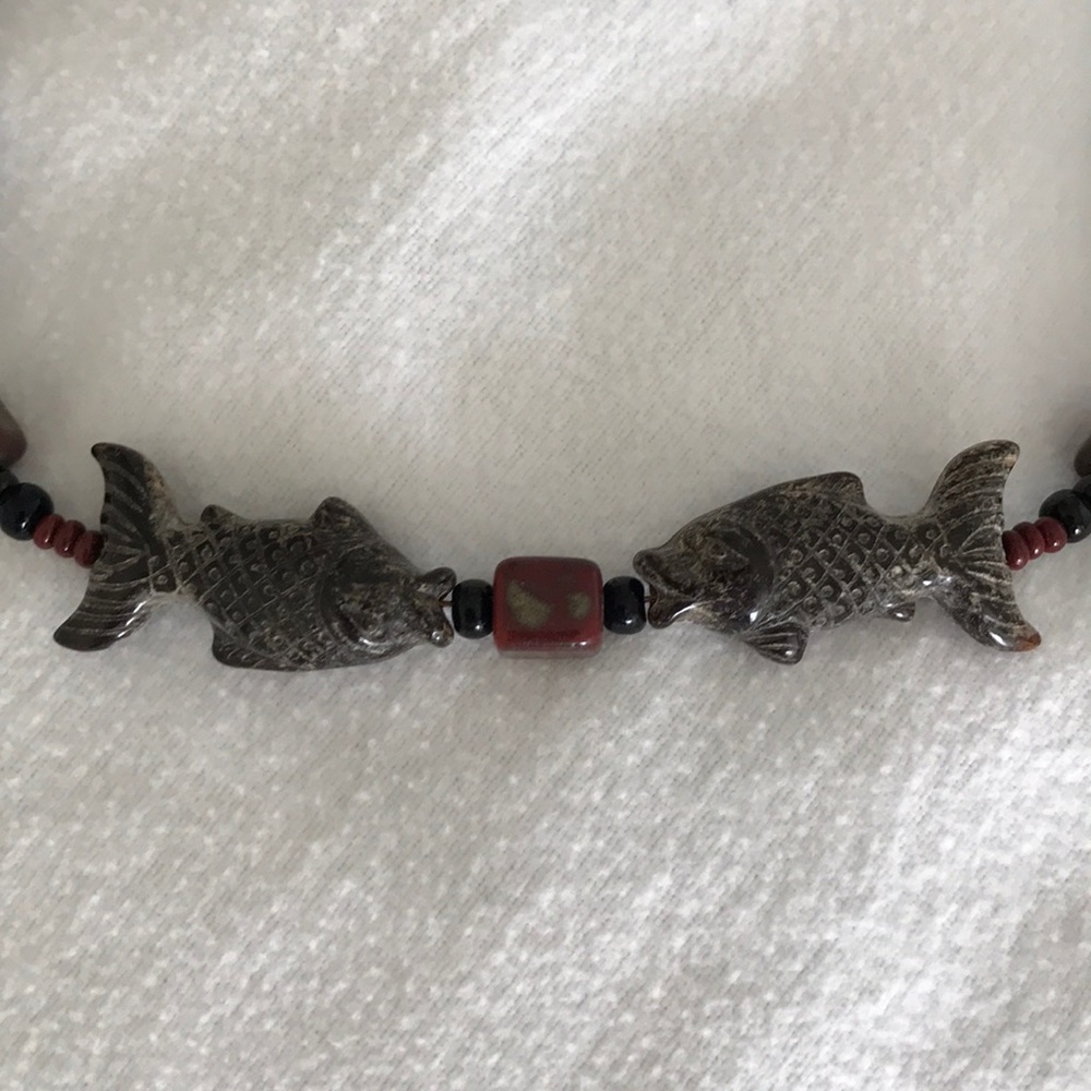 Carved Stone Necklace